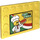 LEGO Tuile 4 x 6 avec Goujons sur 3 Edges avec &quot;City Pizza&quot; Autocollant (6180)