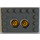 LEGO Tile 4 x 6 with Studs on 3 Edges with Yellow Circles (Bionicle Code), Type 1 Sticker (6180)