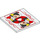 LEGO Tile 6 x 6 with Queen of Hearts Playing Card with Bottom Tubes (10202 / 104672)