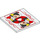 LEGO Fliese 6 x 6 mit Queen of Herzen Playing Card mit Unterrohren (10202 / 104672)