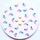 LEGO Tile 8 x 8 Round with 2 x 2 Center Studs with Blue and Pink Swirls Sticker (6177)