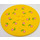 LEGO Tuile 8 x 8 Rond avec 2 x 2 Centre Goujons avec Pink Fleurs Autocollant (6177)