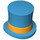 LEGO Top Hat with Upturned Brim with Bright Light Orange Ribbon (27149 / 101777)