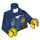 LEGO Torso Police Uniform With Gold Badge Silver Radio (973 / 76382)