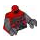 LEGO Torso Rivett Red with Dark Pearl Grey Arms (973 / 76382)