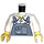 LEGO Torso with Grey Bib Overalls and Plaid Shirt (76382 / 88585)