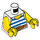 LEGO Torso with Sleeveless Shirt with Blue Stripes (973 / 76382)