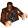 LEGO Torso with Suit Coat, Grey Vest, Brown Tie (973 / 76382)