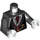 LEGO Torso with Suit Coat, Watch Chain, Dark Red Vest and Necktie, White Ruffled Shirt (76382 / 88585)