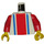 LEGO Torso with Vertical Red and Blue Stripes and Red Arms (973)