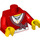 LEGO Torso met Wrap Top over Wit Shirt met Stars en Hart Necklace (76382 / 88585)