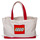 LEGO Tote Bag - White, Lego Logo, Red Handles (853261)