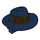 LEGO Tousled Hair and Dark Blue Cowboy Hat with Dark Brown Band (49393)