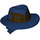 LEGO Tousled Hair and Dark Blue Cowboy Hat with Dark Brown Band (49393)