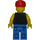 LEGO Town - Zwart Torso, Rood Pet, Zonnebril Minifiguur