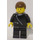 LEGO Town - Black Zipper Jacket with Brown Hair Minifigure
