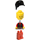LEGO Town Lady with Black Vest and Three Red Buttons Minifigure