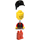 LEGO Town Lady con Negro Chaleco y Tres Rojo Botones Minifigura