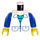 LEGO Town Torso med Striped Undershirt, Zipper Jakke Pockets Mønster (973 / 73403)