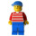 LEGO Town Weiß Streifen Minifigur