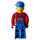 LEGO Tractor Driver met Blauw Overalls minifiguur