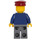 LEGO Train Conductor with Dark Red Hat and Round Glasses Minifigure