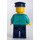 LEGO Zug Conductor mit Dunkles Türkis Uniform und Schnurrbart Minifigur