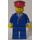 LEGO Train Conductor with red hat and standard face Minifigure