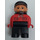 LEGO Zug Conductor mit Rot oben Duplo-Figur