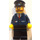 LEGO Train Conductor with Round Glasses, Brown Beard and Red Tie Minifigure