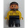 LEGO Tren Conductor con Amarillo Parte superior Figura Duplo