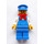 LEGO Trein Driver met Overalls en Blauw Pet minifiguur