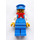 LEGO Trein Bestuurder met Overalls en Blauw Pet Minifiguur