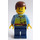 LEGO Trein Passenger male 7938 minifiguur
