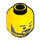 LEGO Train Ticket Inspector Minifigure Head (Recessed Solid Stud) (3626 / 37483)