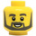 LEGO Train Ticket Inspector Minifigure Head (Recessed Solid Stud) (3626 / 37483)