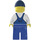 LEGO Train Worker - Femelle avec Bleu Salopette Minifigurine