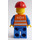 LEGO Tåg Worker med Cheeklines Minifigur