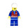 LEGO Train Yard Worker with Red Vest and Pointed Moustache Minifigure