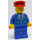 LEGO Trains Minifigure, Suit with 3 Buttons Blue - Blue Legs, Red Hat