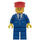 LEGO Trains Minifigure, Suit met 3 Buttons Blauw - Blauw Poten, Rood Hoed