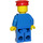 LEGO Trains Minifigure, Suit with 3 Buttons Blue - Blue Legs, Red Hat