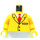 LEGO Trains Torso with Suit and Red Tie Pattern with Yellow Arms and Yellow Hands (973 / 73403)