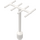 LEGO Durchscheinendes Weiß Antenne 1 x 5 mit Seite Speichen (3144)