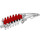 LEGO Translucent White Krika/Thornatus Blades with Offset Spikes with Red Marbling (61797 / 63149)