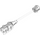 LEGO Transparent Stange 1 x 8 mit Stein 1 x 2 Gebogen (Achshalter im kleinen Ende) (30359 / 60572)