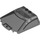 LEGO Noir Transparent Pare-brise 6 x 6 x 1.3 Incurvé avec grise / blanc Rayures (2683 / 106723)