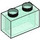 LEGO Transparenter blauer Opal Backstein 1 x 2 ohne Unterrohr (3065 / 35743)