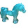 LEGO Opale bleue transparente Cheval avec Jambes Together et Bleu Yeux (77076)