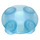 LEGO Transparent Blue Opal Plate 2 x 2 Round with Rounded Bottom (2654 / 28558)